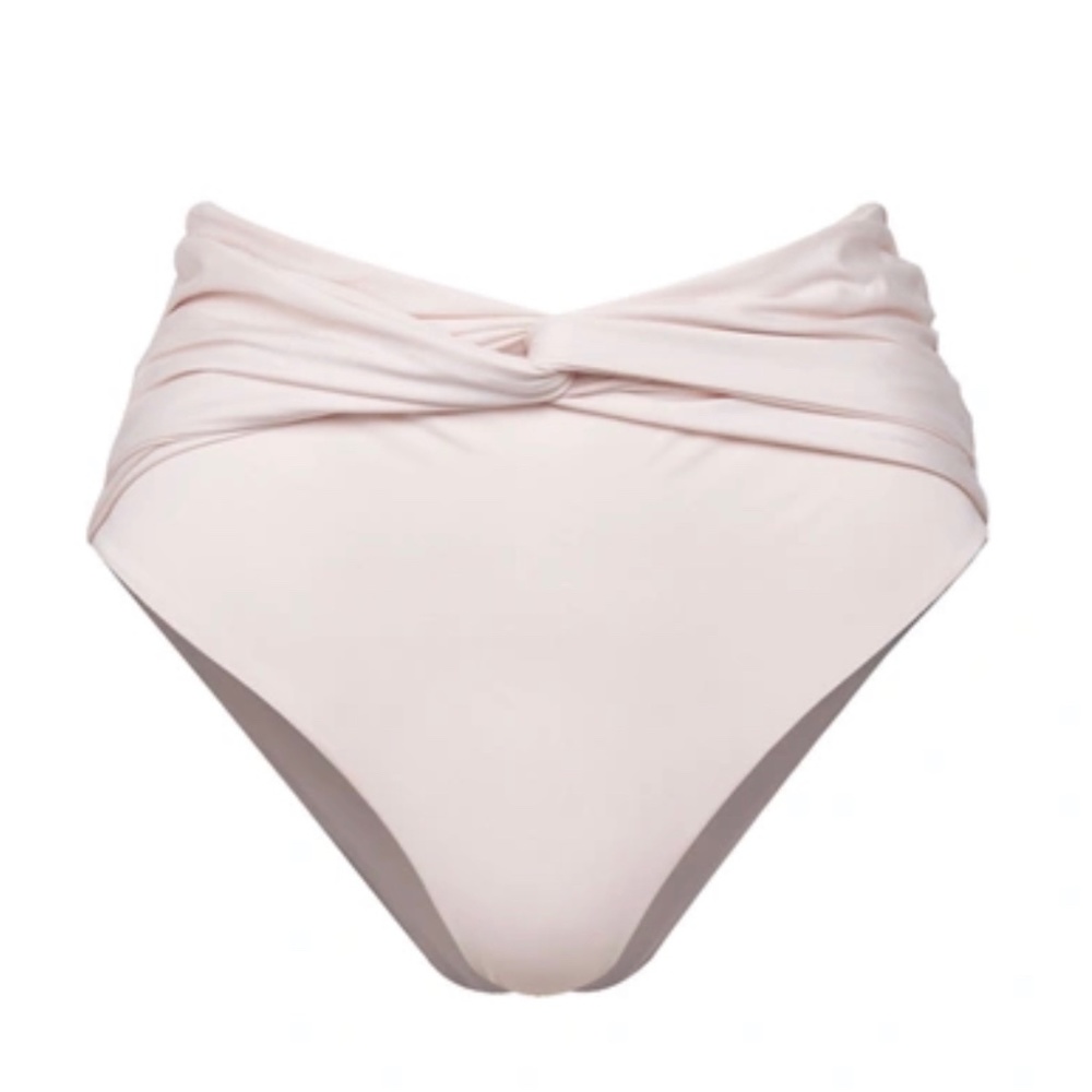 Johanna Ortiz Pale Pink High-Waist Bikini Bottom